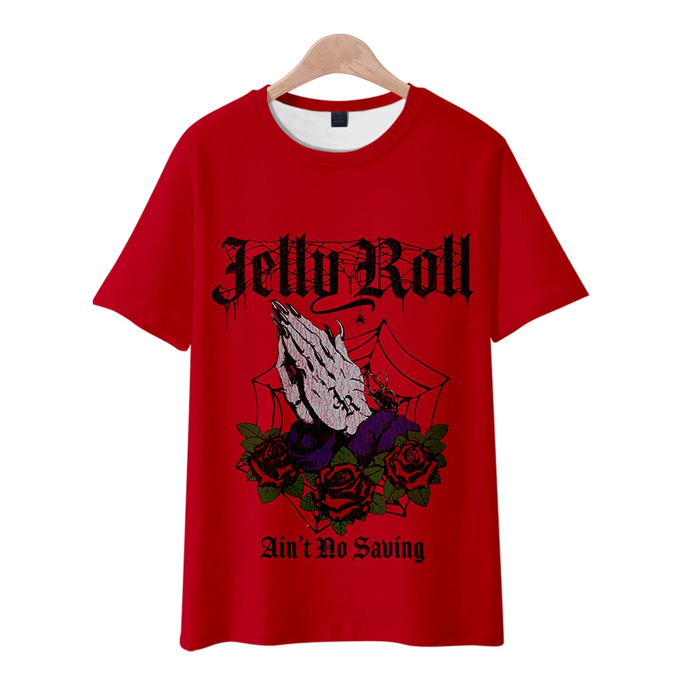 Jelly Roll-Camiseta de manga corta para hombre y mujer, ropa de calle Harajuku, Hip Hop, rapero, 3D