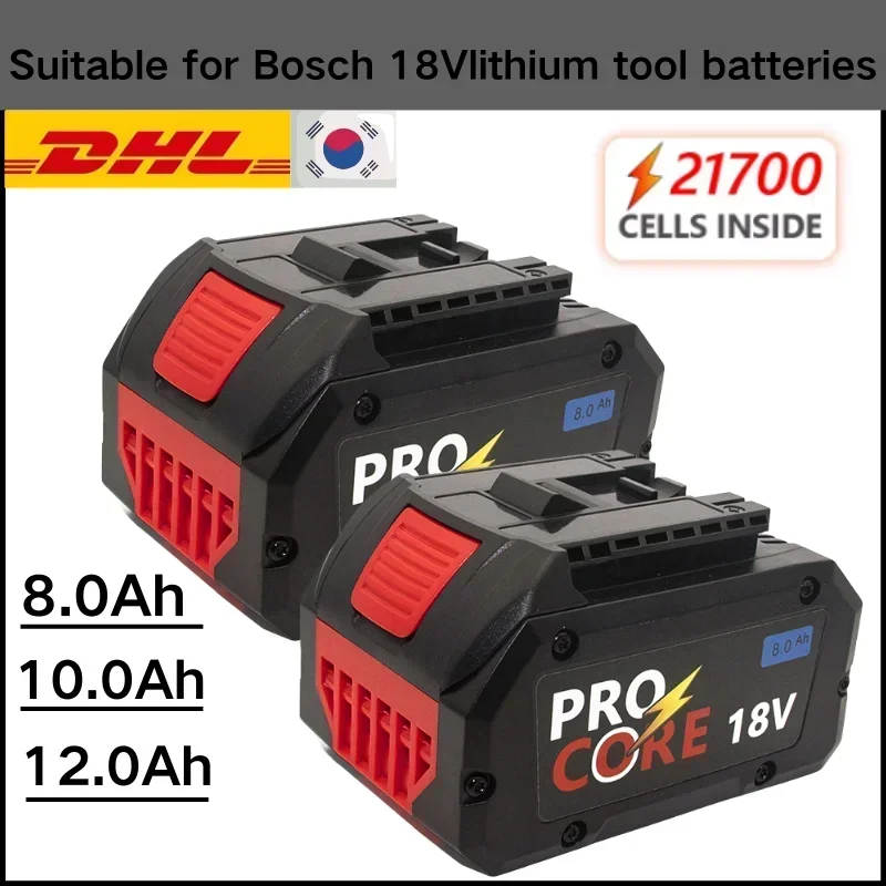 

For Bosch 18V 10000MAH Professional System Cordless Tool BAT609 BAT618 GBA18V8 21700 Battery 18V ProCORE Replacement Battery