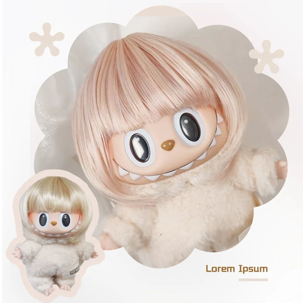 

Clothes Accessories For Labubu 15/17Cm Dolls Gen 1-3 Cute Bob Hairstyle Wig Style Collection