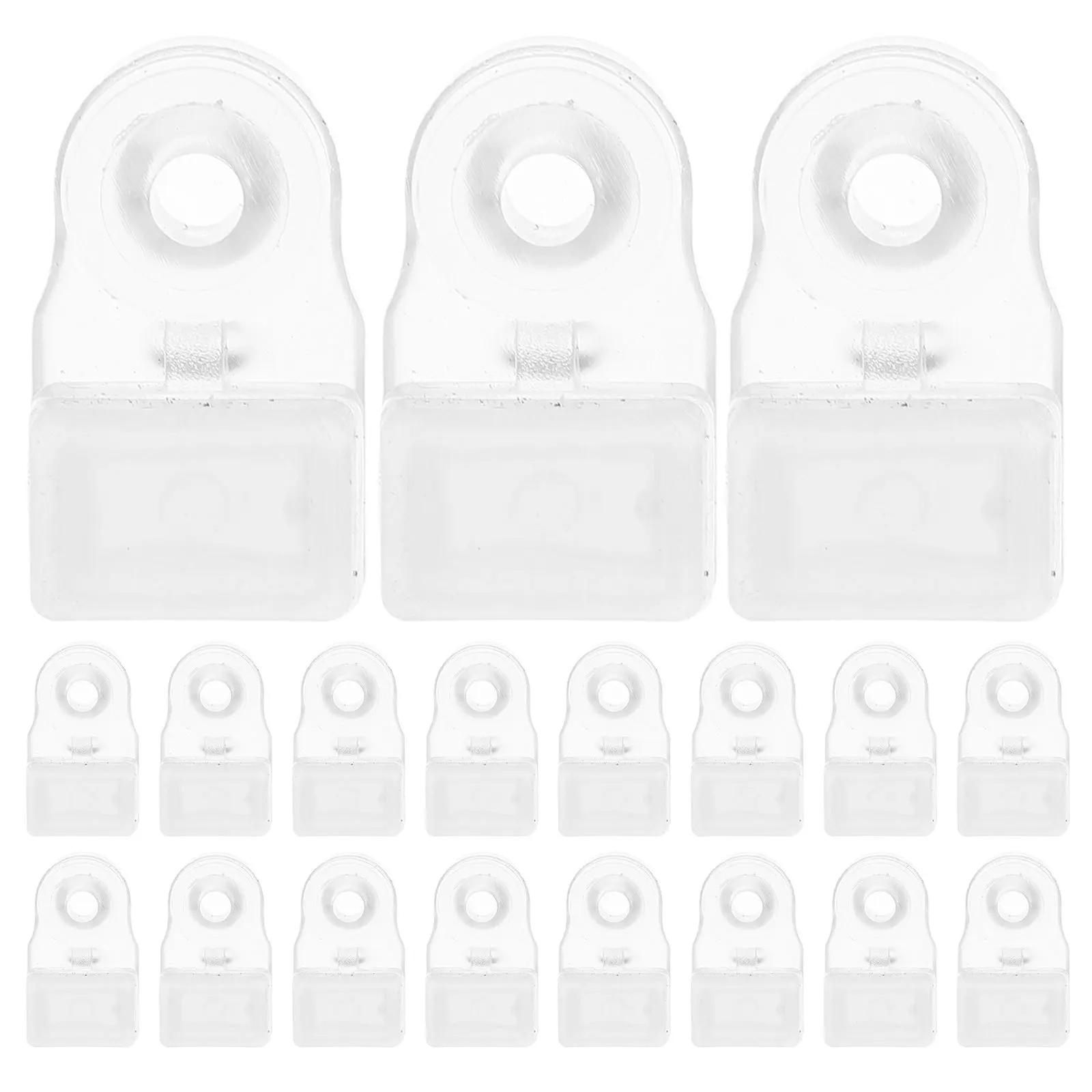 

35pcs Closet Mirror Clips: Transparent Glass Retaining Clamps For Cabinet Bathroom Door Window Panels Frameless Mirror