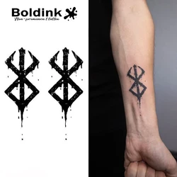Boldink Shadow Sigil Temporary Tattoo,Lasts To 15 Days New Technology Magic Waterproof Semi Permanent Sticker.
