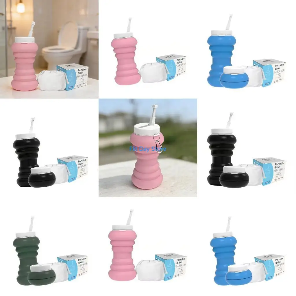F92C Compact Folding Bidet ABS Nozzle and Silicone Bottle Postpartum Care