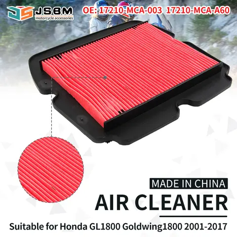 JSBM Motorcycle Air Filter For Honda GL1800 GoldWing GL1800 SC47 F6B F6C HP HPN HPNA HPNM BM Golden Wing 2001 2002 2003 - 2017