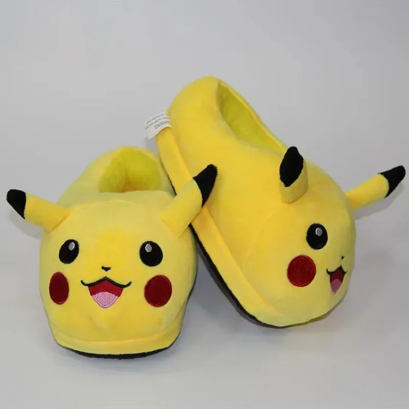 Anime Pokemon Winter Slipper Cute Pikachu Soft Warm Unisex Cosplay Shoes No Slip Comfortable Home Indoor Slippers Christmas Gift