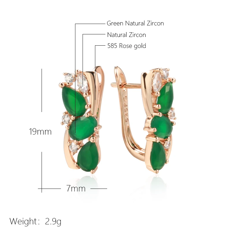 JULYDREAM Hollow Gold Color Glossy Match Emerald Green Zircon Drop Earrings Women Wedding Ethnic Jewelry Vintage Accessories