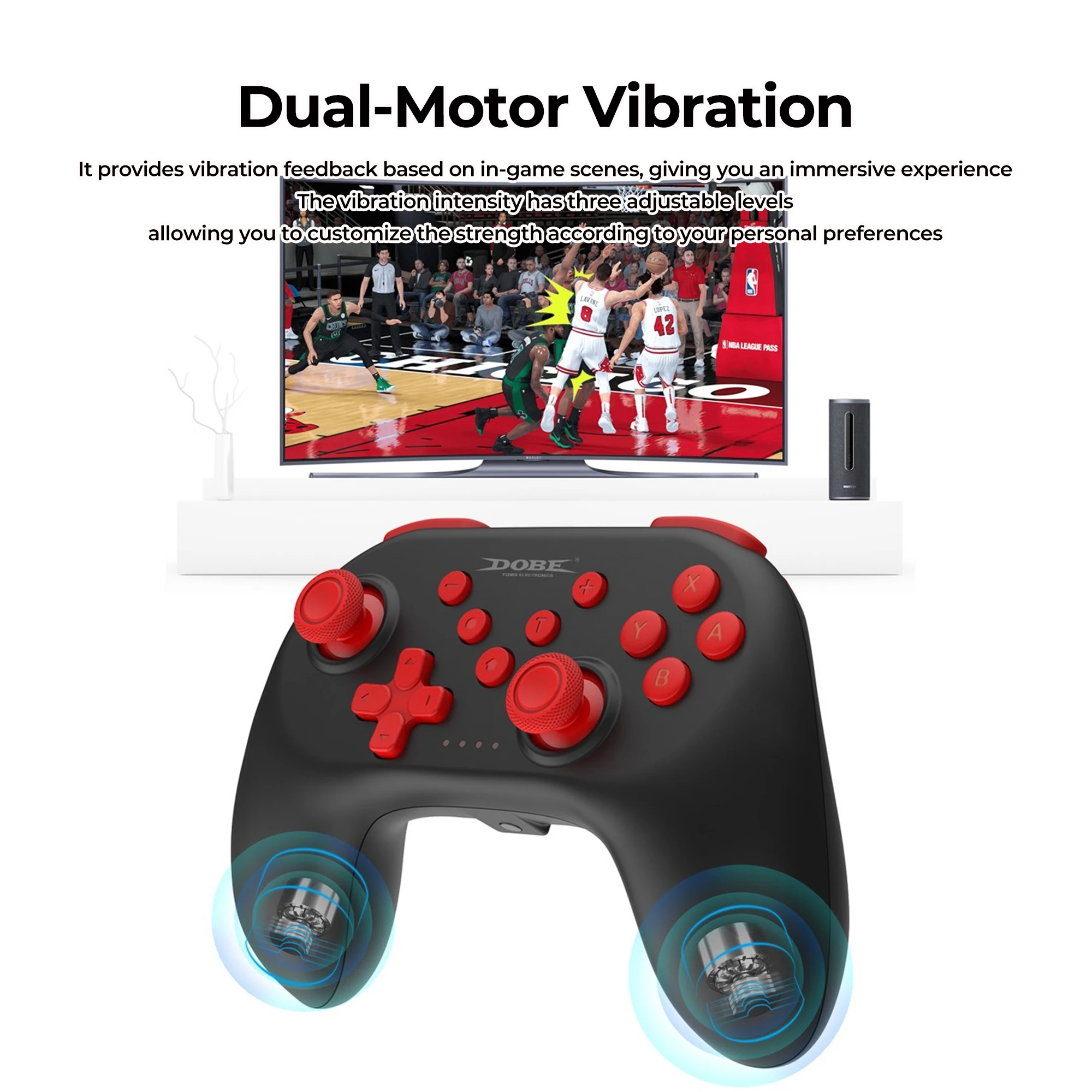 Bluetooth Wireless Controller Compatible Nintendo Switch OLED Lite Game Joystick With Dual Vibration 6-Axis Gyro Turbo Function