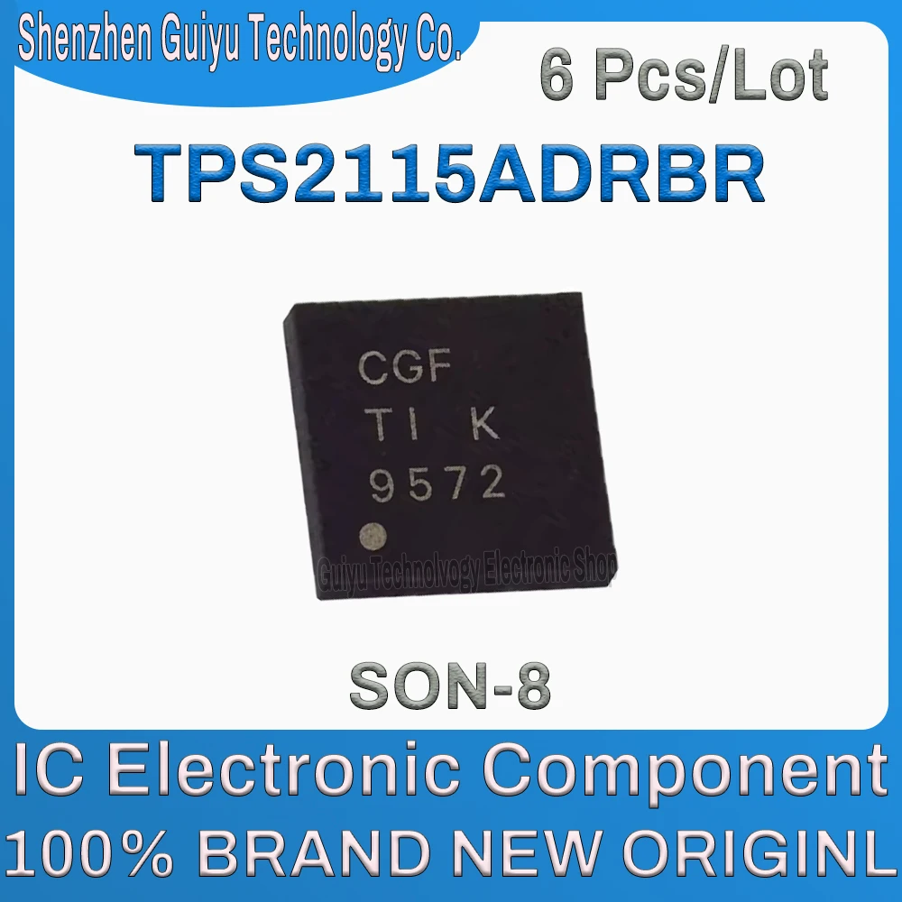 

6Pcs/Lot TPS2115ADRBR TPS2115ADRB TPS2115ADR TPS2115AD TPS2115 TPS SON-8 IC Chip