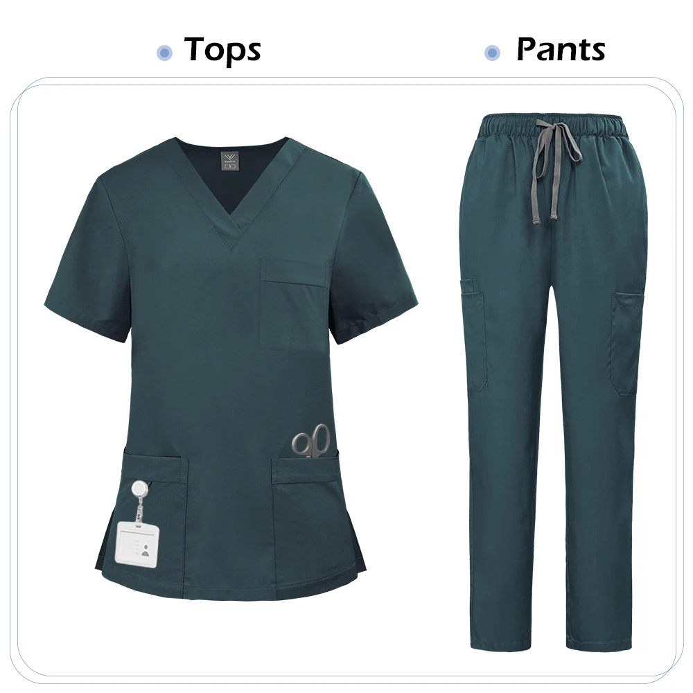 Niaahinn Krankenschwester-Uniformen, Damen, Pflegeartikel, Tierpflege, Arbeitskleidung für den Gesundheitsbereich, 12 Farben, hochwertige klinische Krankenschwester-Sets – Detail 19