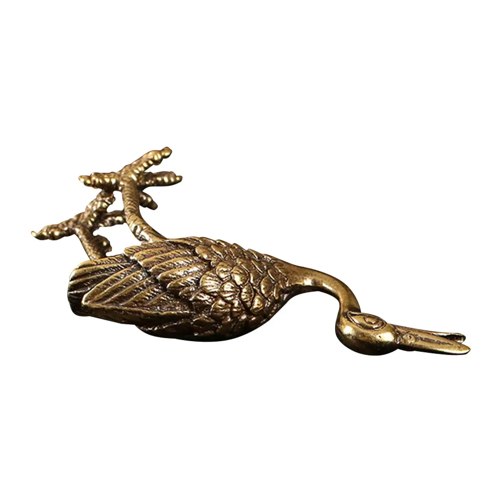 

Creative Brass Crane Incense Burner Desktop Aromatherapy Ornament Stress Relief Meditation Helper Household Censer Gift Purify