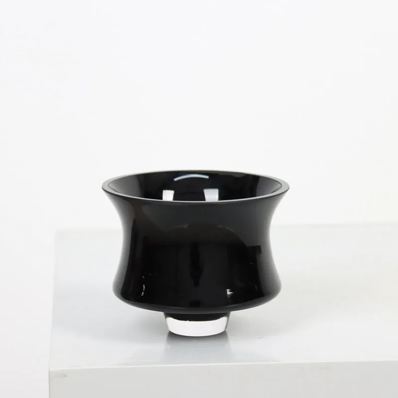 Modern simple black high-end silver foil glazed flower ware guest restaurant sales office negotiation table flower arrangement s