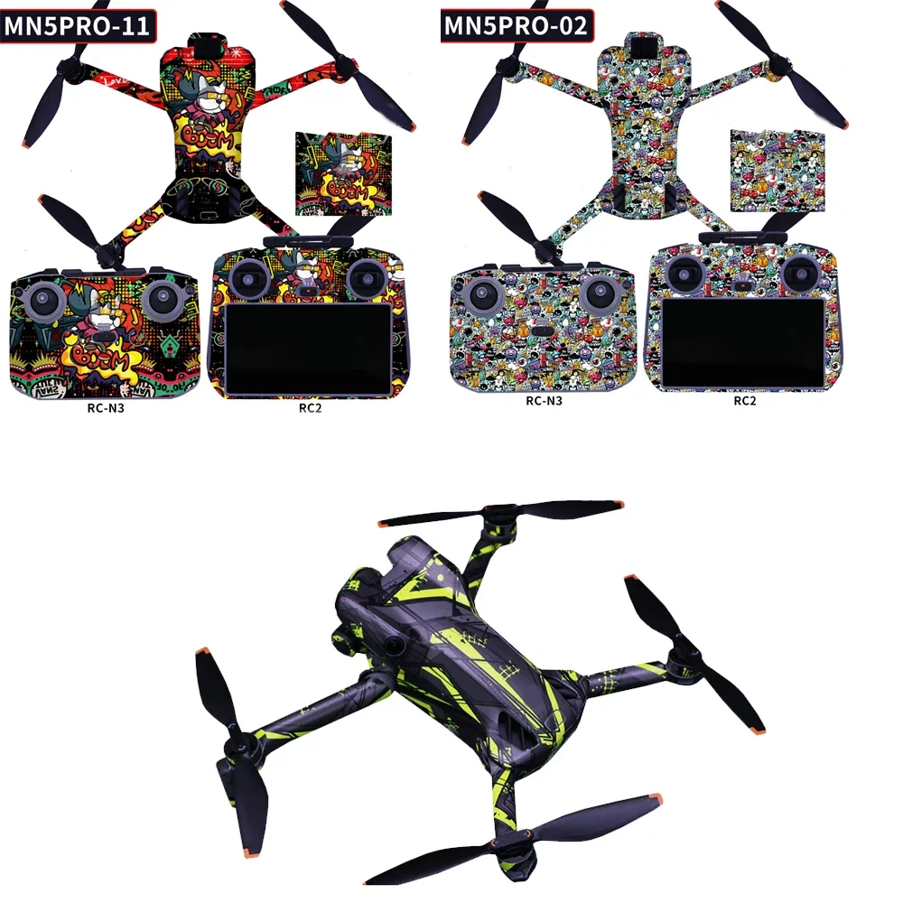 

Decorative Sticker Kit for DJI Mini 5 Pro, DIY Skin Sticker Decal Drone and Controller, Anti-Scratch Protective Film Accessories