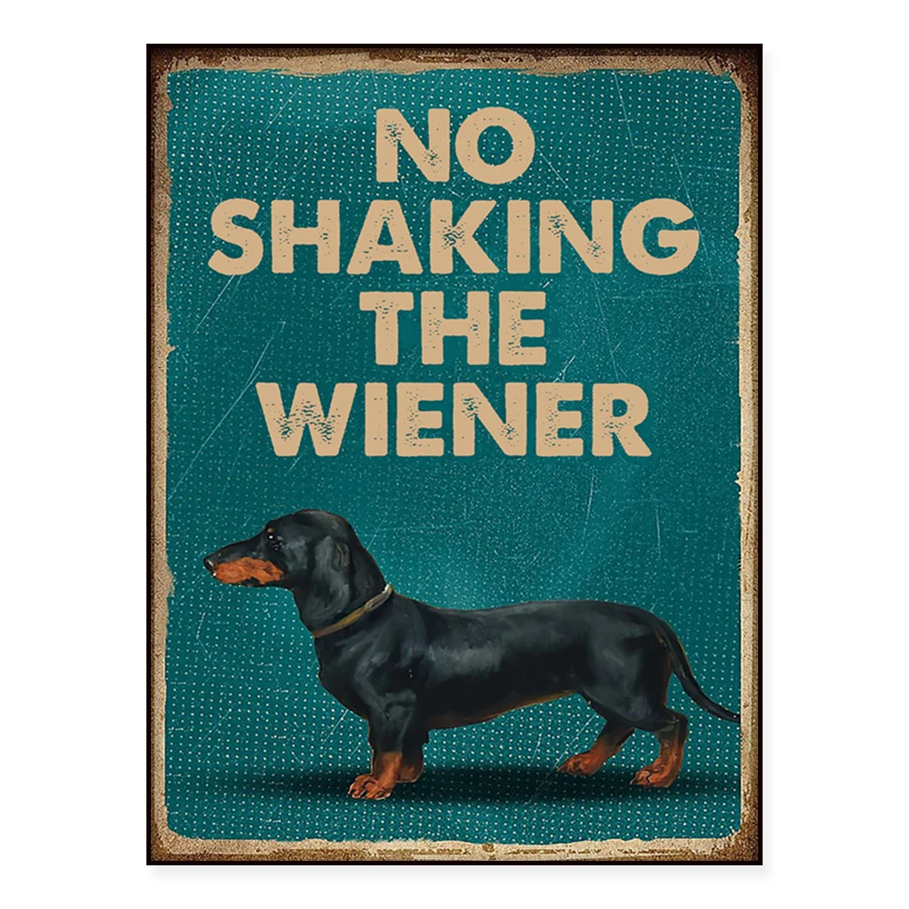 ملصق Dachshund Don't Shake فيينا، ملصق عاشق الكلاب، ملصق ديكور منزلي للمعيشة