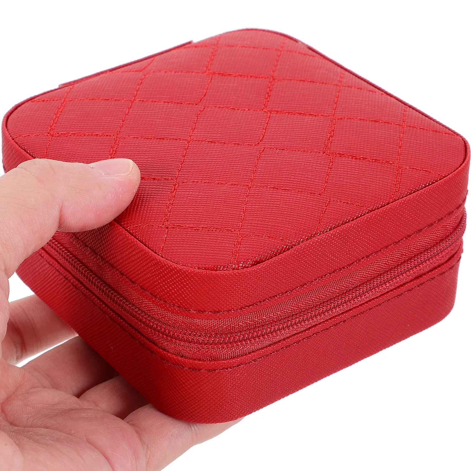 

Jewelry Box Jewellery Case for Travel Organizer Storage Small Traveling Ring Portable Circular