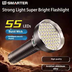 High Power Long Range LED Flashlight Lantern Built-in Battery Type-C Torch for Fishing Camping