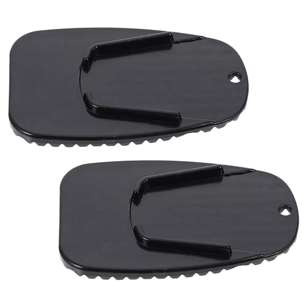 

2pcs Side Stand Motorcycle Side Plate Pad ABS Anti Slip Foot Support Plate Shockproof Extension Feet for Men Black