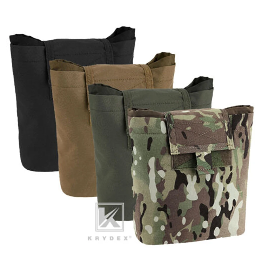 

KRYDEX Tactical MOLLE Foldable Dump Pouch Magazine Recover Pouch Roll-up Compact Multi Purpose Tool Accessories Utility Bag