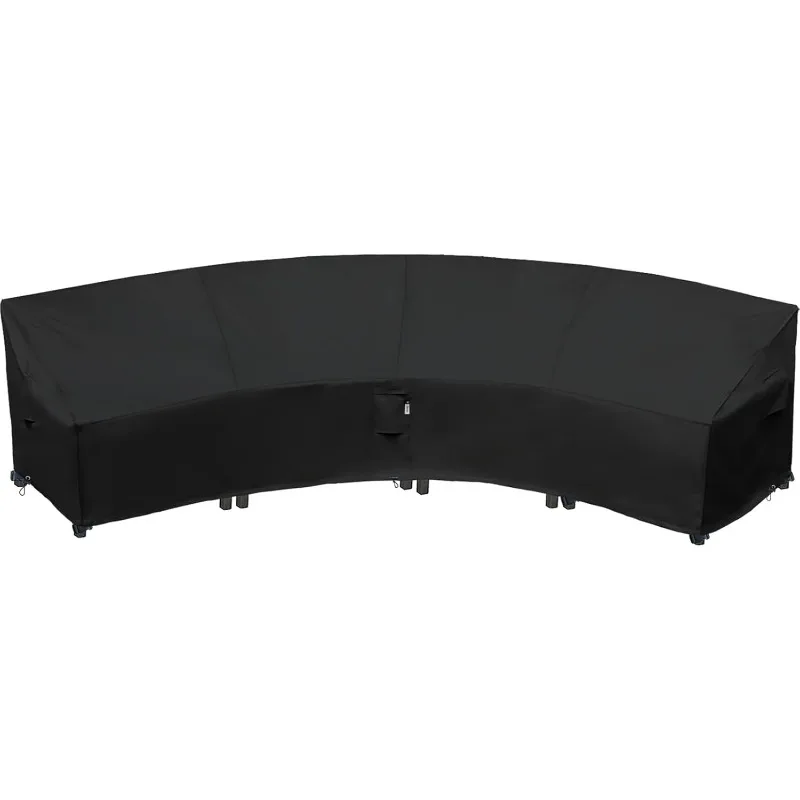 Curved Patio Furniture Cover for Outdoor Sectional Sofa, 190