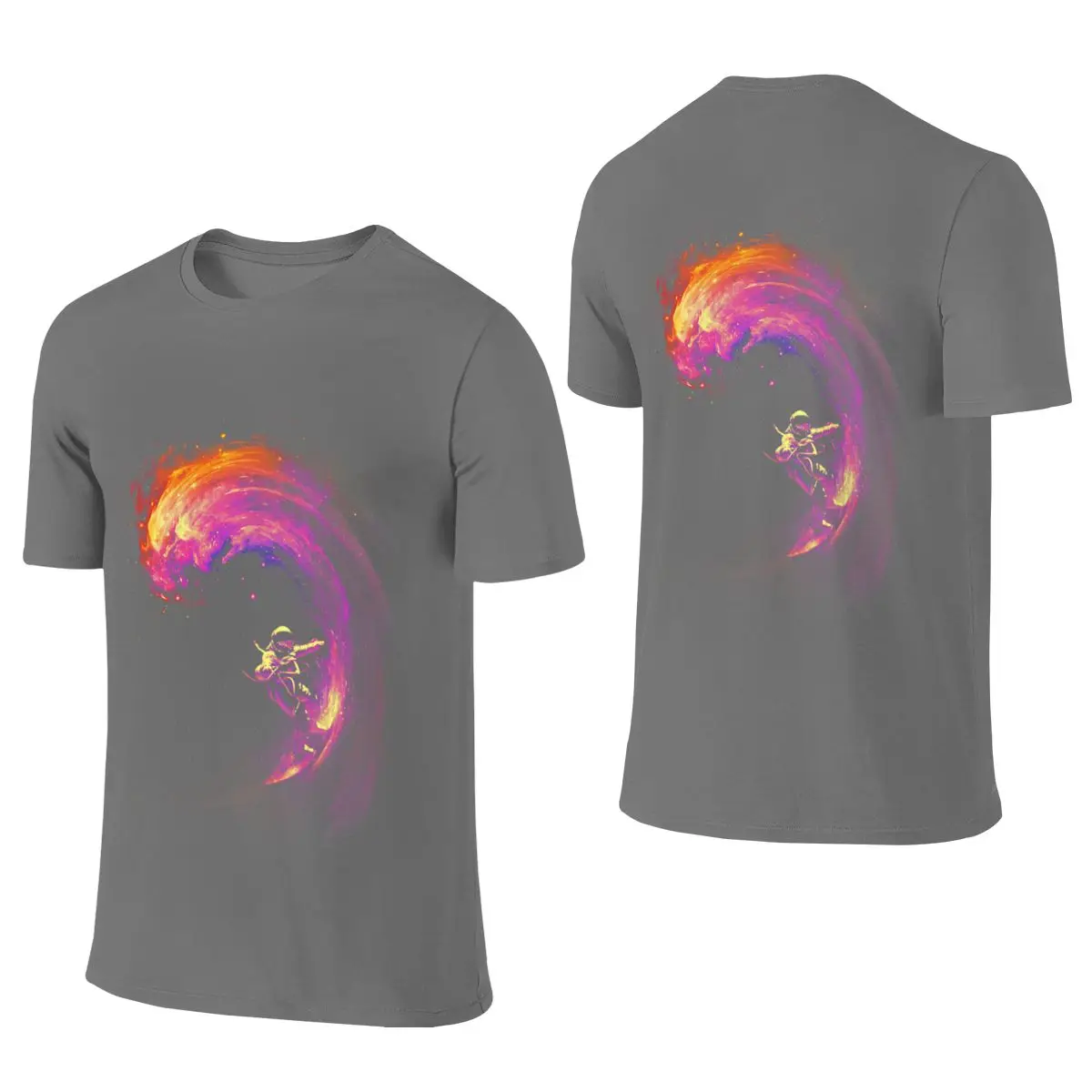 Space Surfing Smooth Reversible T-shirt Original Niche Wrinkle-Free T-shirt