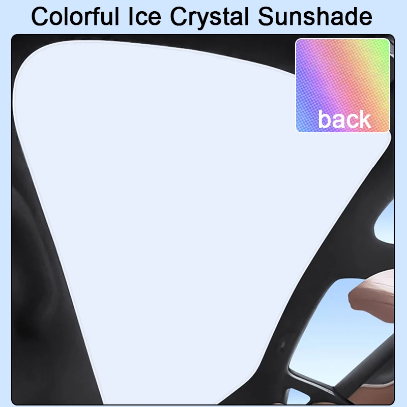 For Changan NEVO A07 2023-2025 Colorful Ice Crystal Car Roof Sunshade Skylight Blind Shading Windshield Sunroof Cover Accessory