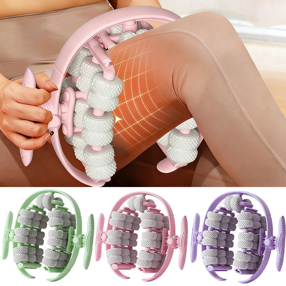 Upgrade 40 Wheels Massage Roller, Muscle Relaxer Circular Leg Clamps Massage for Men Women Arm Leg Neck Waist Back Sport Fitness