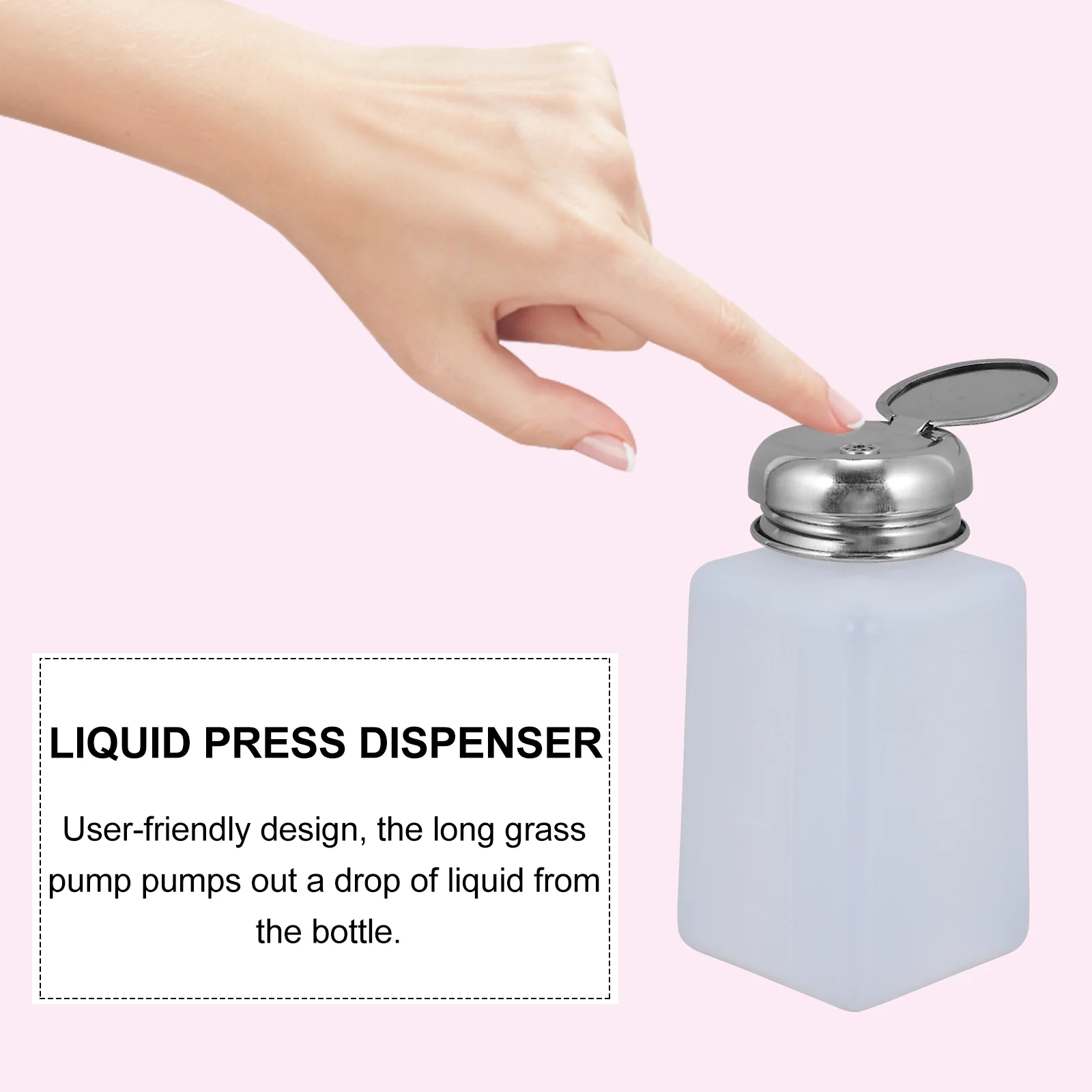 3 Pcs Nail Remover Bottle Press Dispenser Liquid Alcohol Empty Pressing Gel Polish