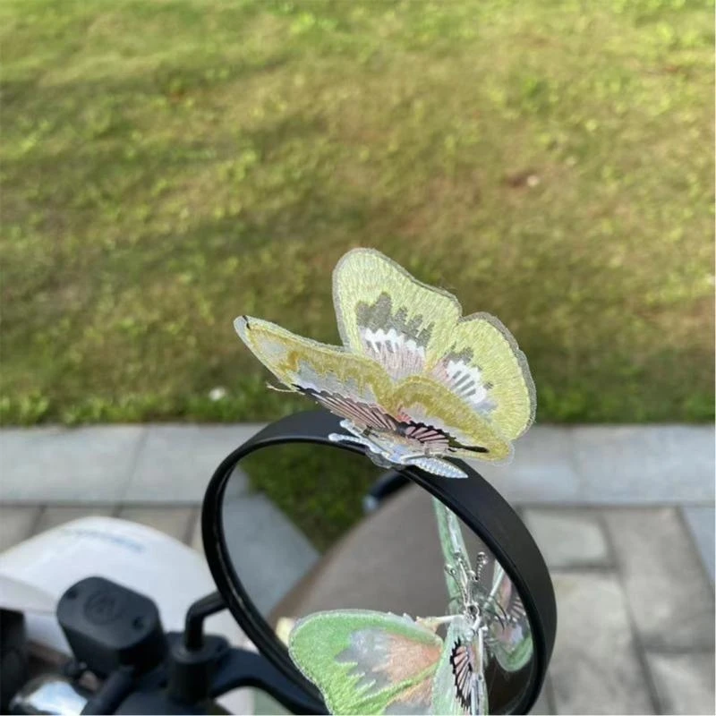 Moving Crystal Butterfly Car Ornament Wind Activated Wing Motion Dashboard Decoration Universal Vehicle Accessory - Image 5