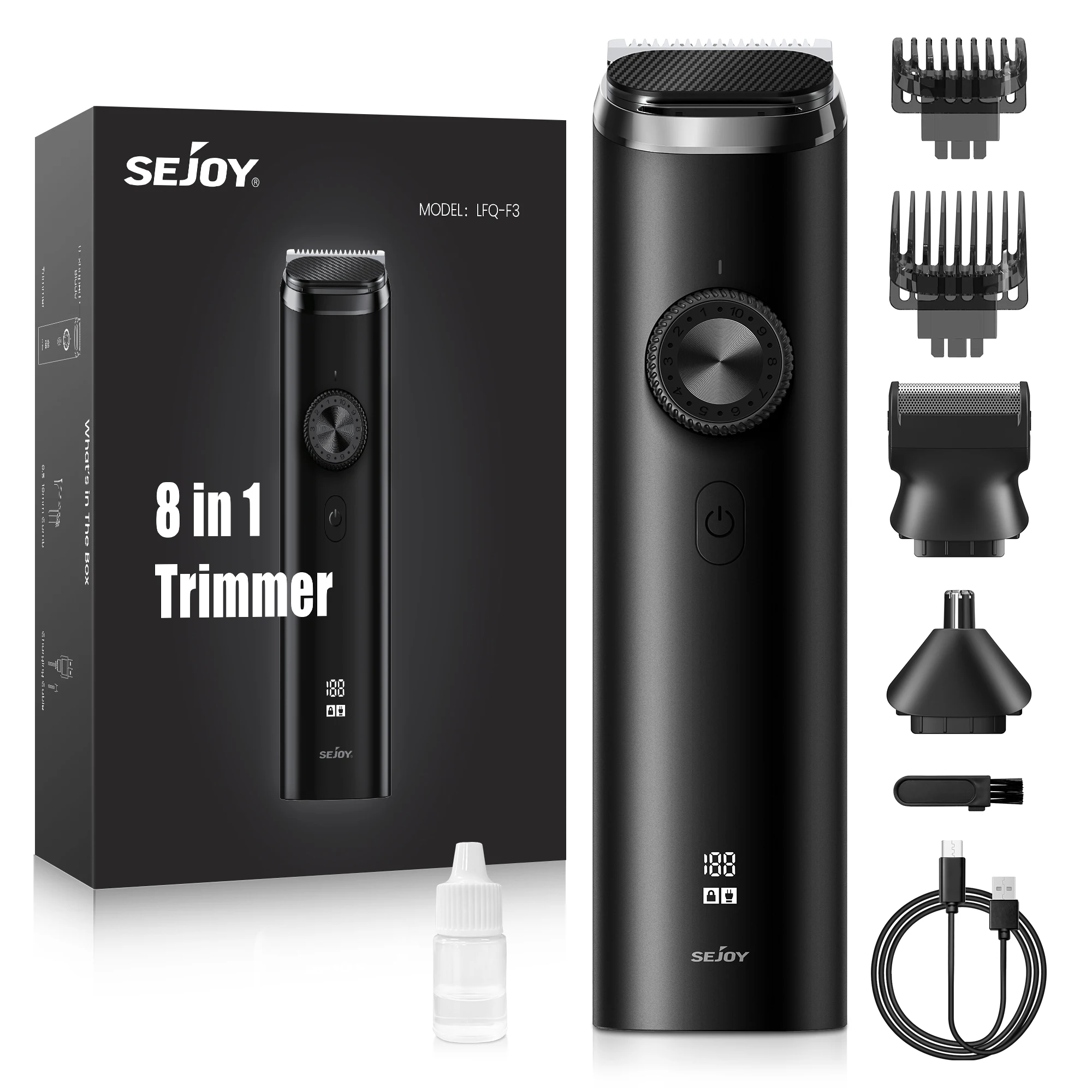 Intimrasierer für Männer, 3-in-1 Nasenhaartrimmer und Rasierer, Barttrimmer für Männer Nass- und Trockenanwendung, Rasierer für den Intimbereich von Männer für Brust, Beine, Achseln, Leistengegend,