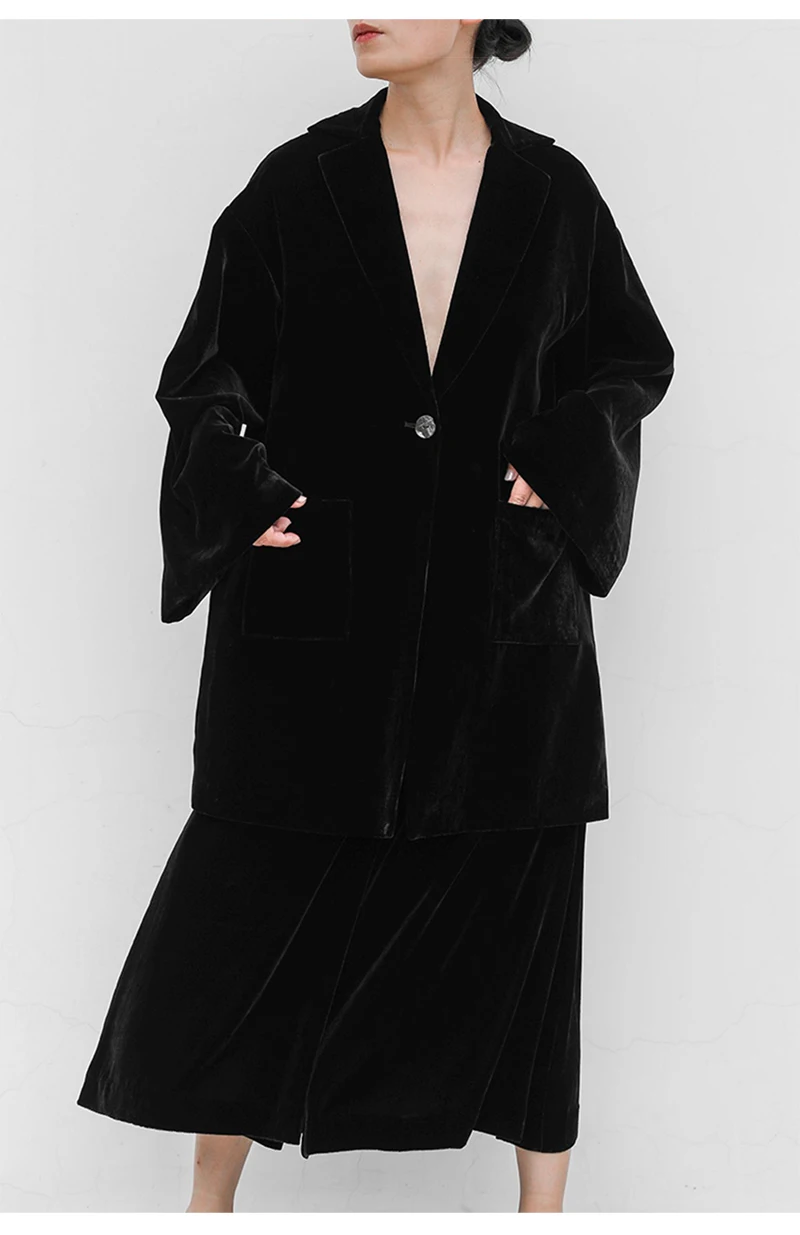 Mulberry Silk Velvet Lady's Light Suit Exudes Fashionable and Elegant Charm. loose, Large-sized Plump Girl's Coat Comfortable