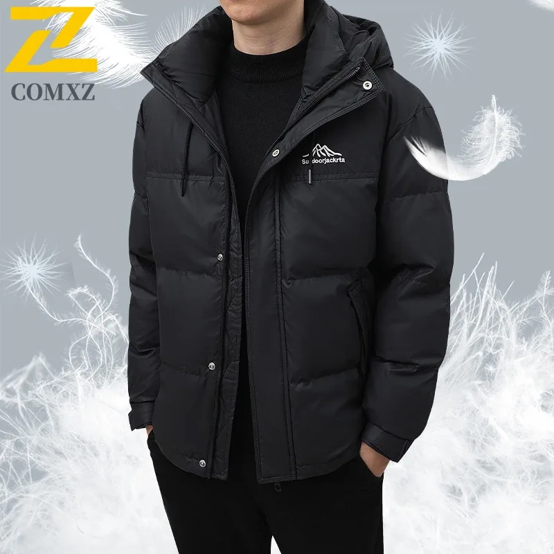 

COMXZ Premium Down Jacket 2025 Casual Stand Collar Outdoor Snow Warm Parka Fashion 90 Percent White Duck Down Winter Garment