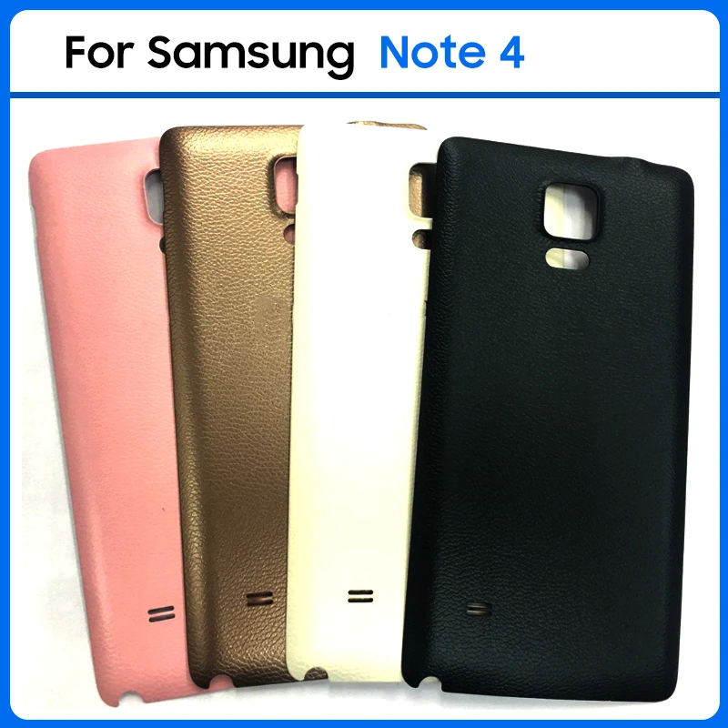 New For Samsung Galaxy Note 4 N910 N910F N910V Plastic Battery Cover Rear Door Back Cover Note4 Housing Case Replacement