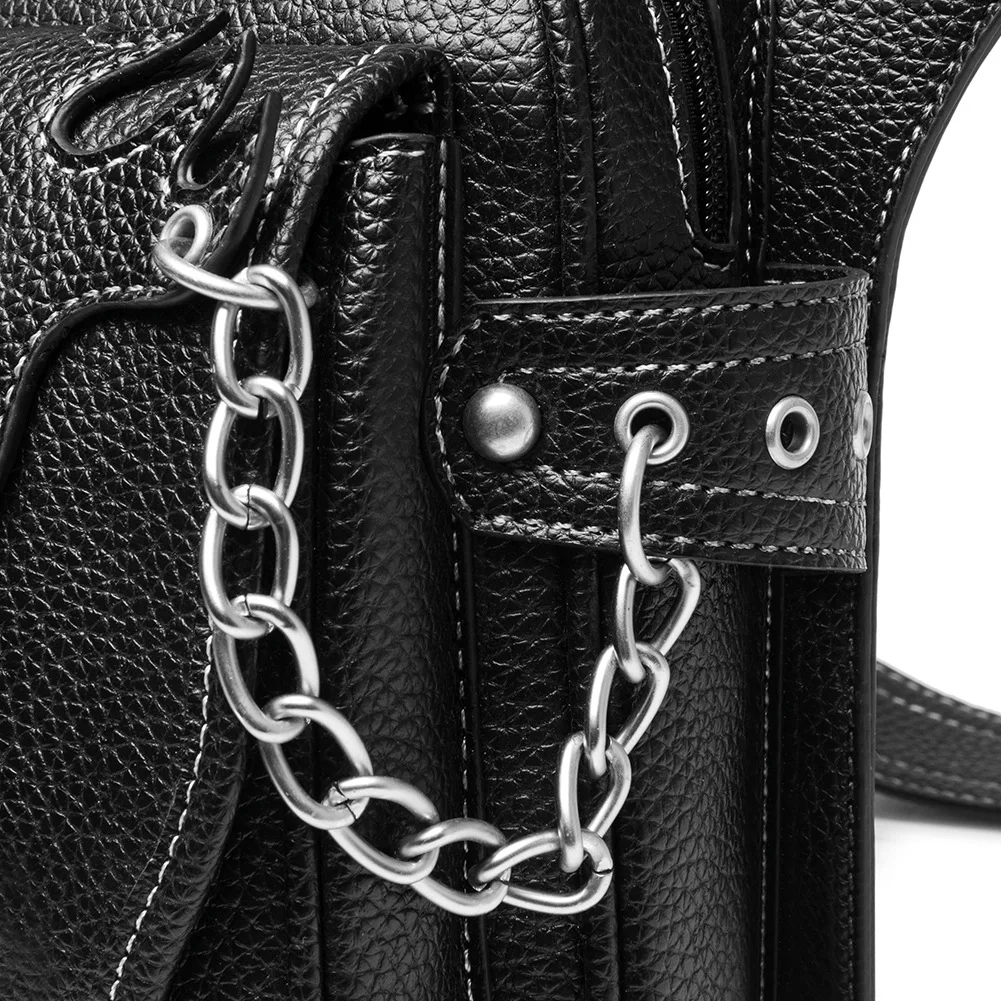 European and American fashion new tactical motorcycle leg bag, cyclist fanny pack PU leather locomotive leggings bag outdoor