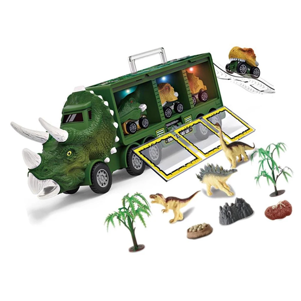 

Dinosaur Carrier Inertial Car Transporter Set Music DIY Prop Exquisite