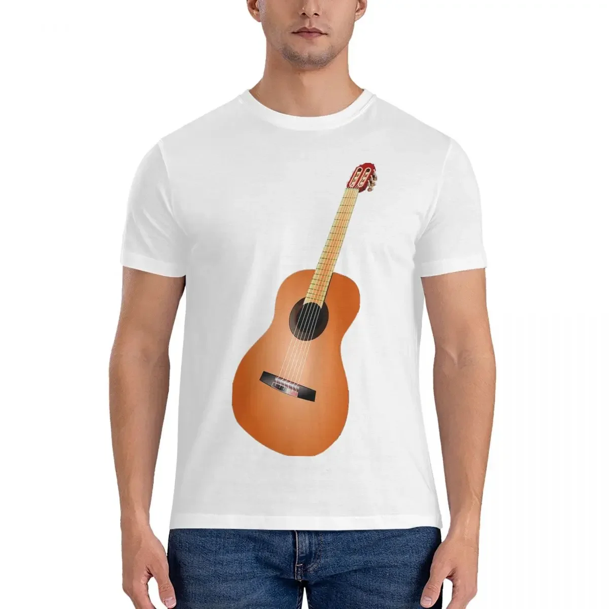 Guitarist Socks T-Shirt for Men Cotton Plus Size T Shirts Men's Short Sleeve O-Neck Summer Clothes Tops S-6XL