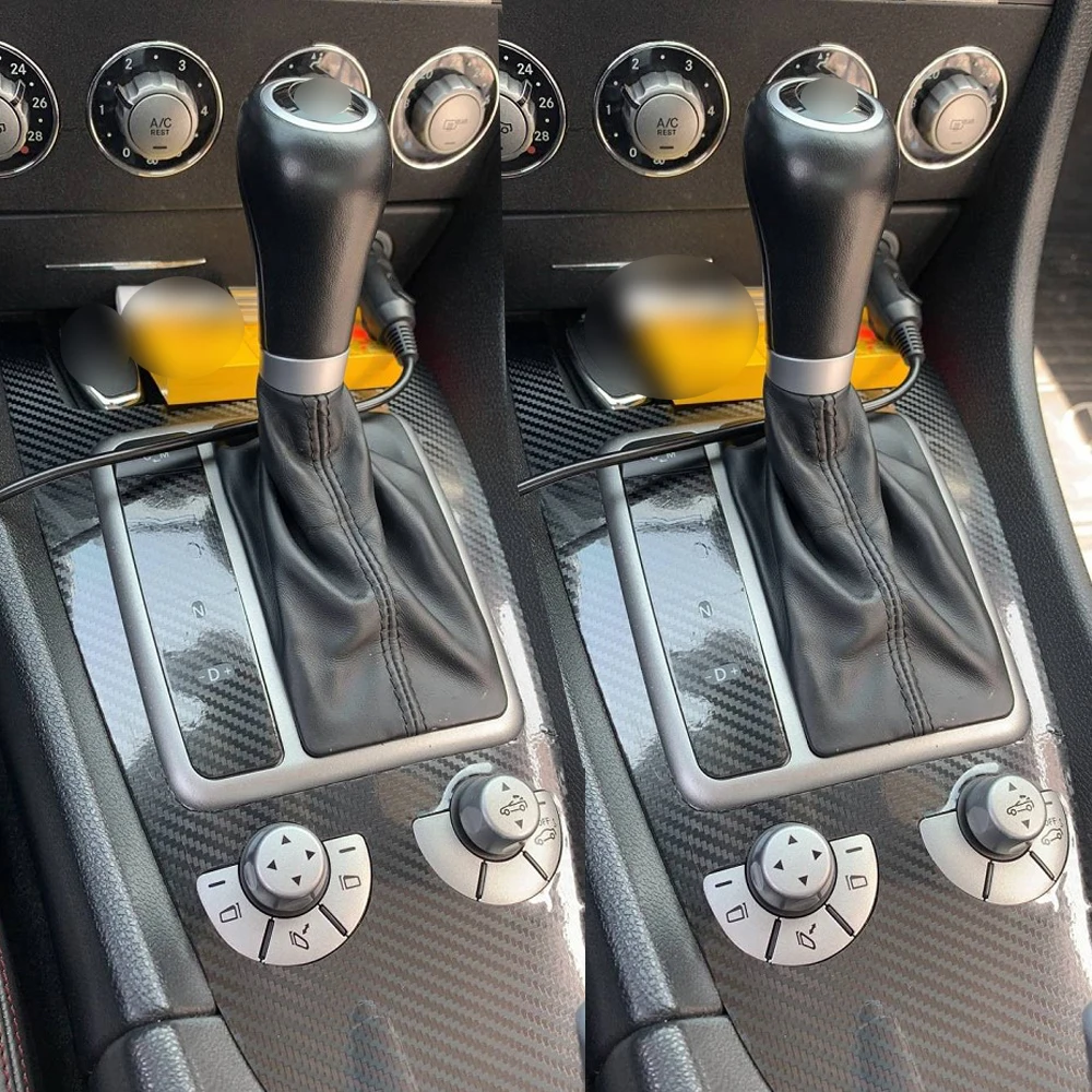 

For Mercedes Benz SLK R170 171 2004-2010 Car-Styling Carbon Fiber Car Interior Center Console Color Molding Sticker Decals Parts