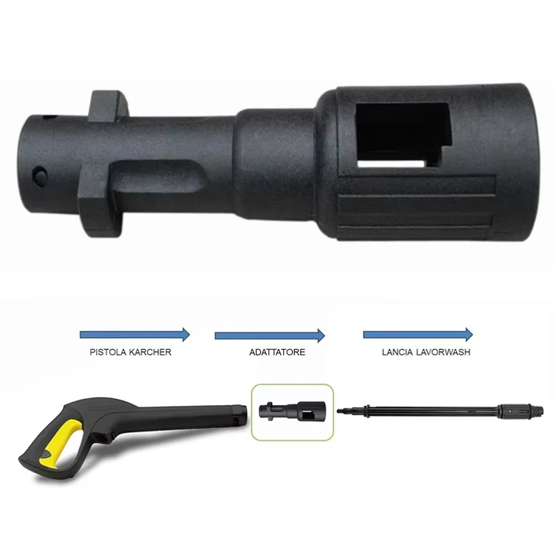 Imagem -03 - High Pressure Water Gun Connector Conversor para Karcher entre Lavor e Parkside Adaptador Bico Lavadora de Carro Acessório