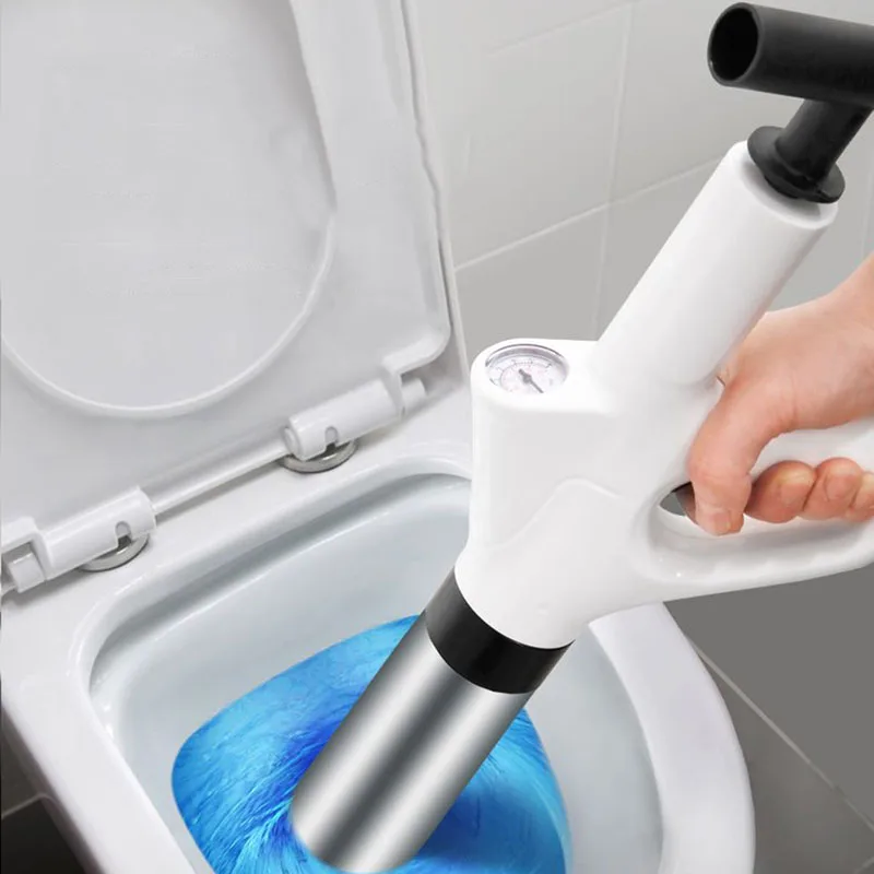 High Pressure Pipe Dredger Air Pump Bathroom Toilet Drain Sink Plunger Blockage Unblocker Blaster Cleaner