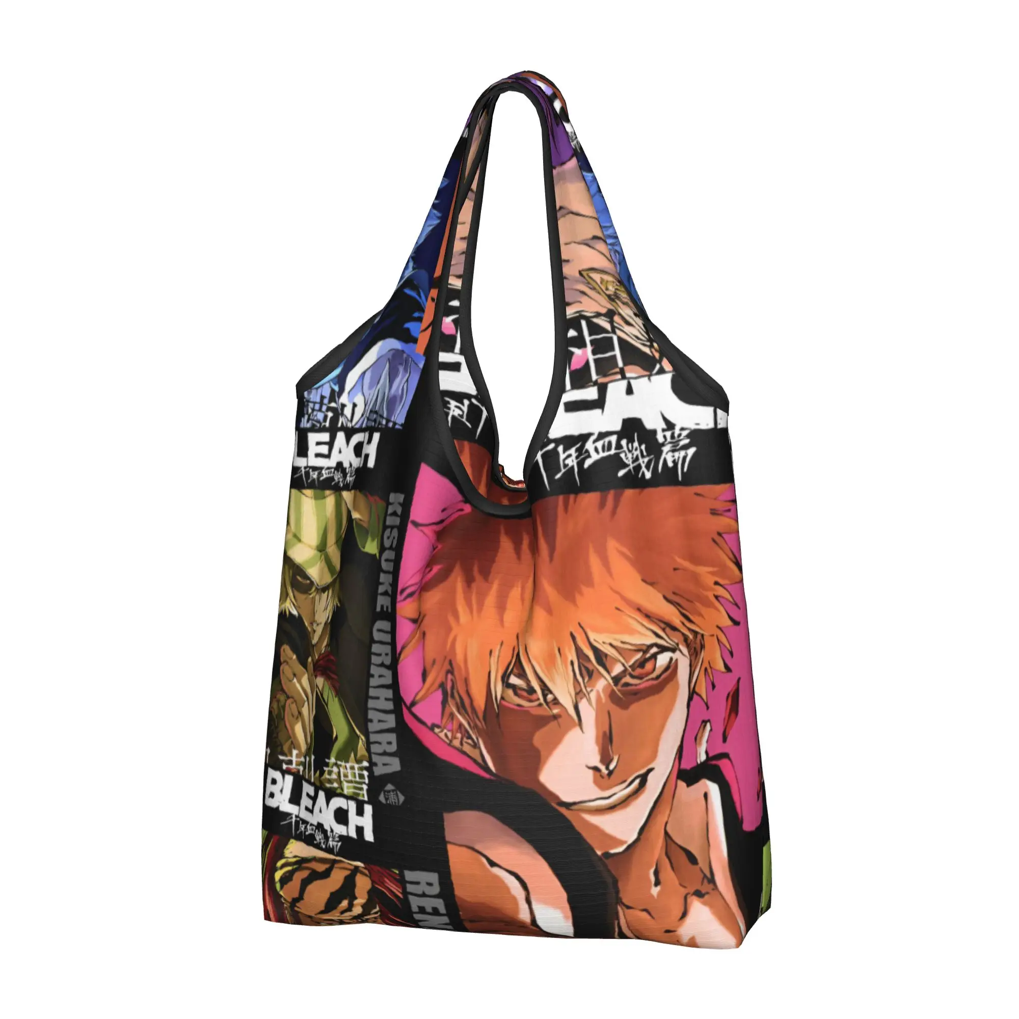 Custom B-Bleaches Movie  Shopping Bag Women Portable Large Capacity Grocery Visualy Tote Shopper Bags