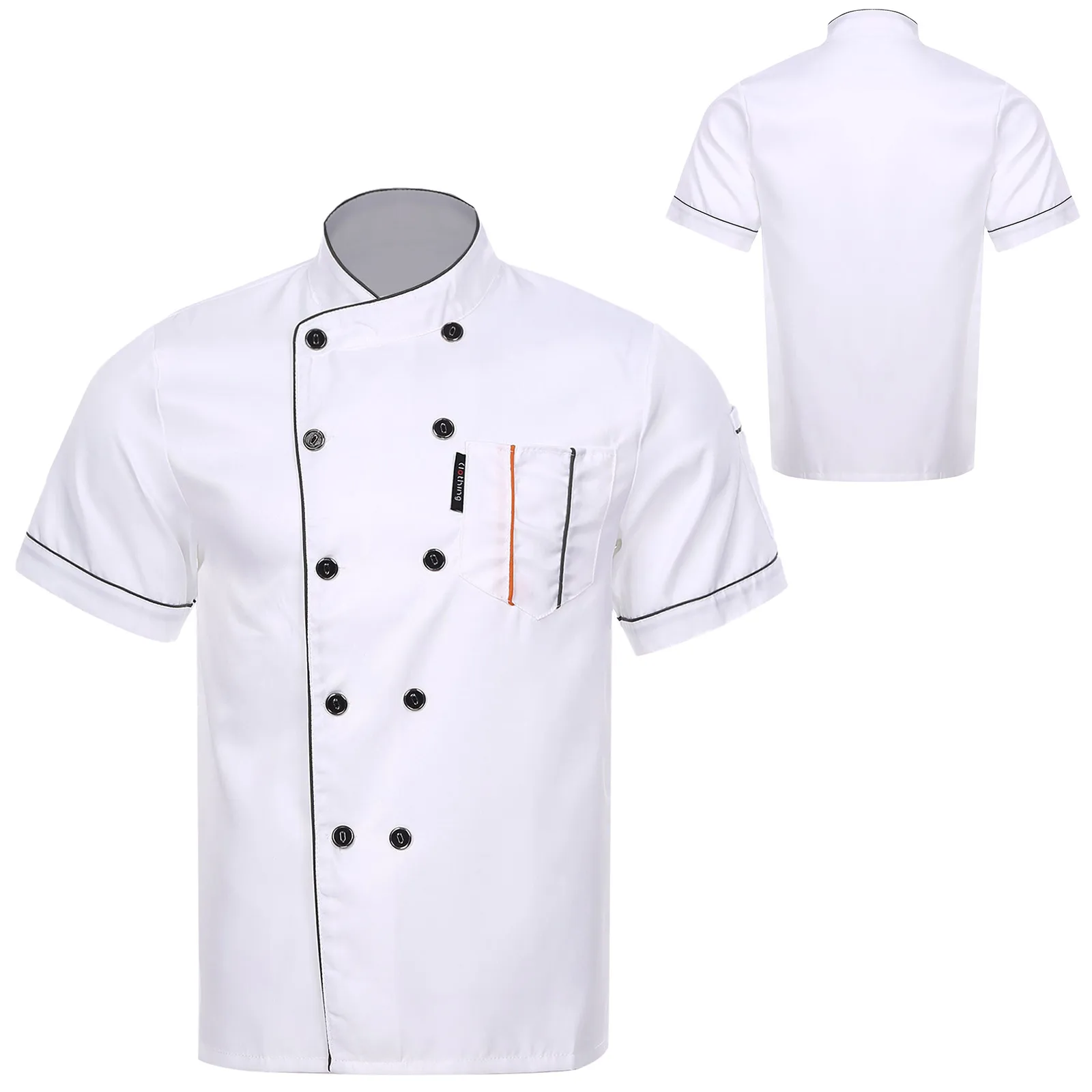 Chef Cooking Coat for Men Women Long Sleeves Double-Breasted Work Jacket Shirts Restaurant Bakery Hotel Kitchen Cooking Uniform