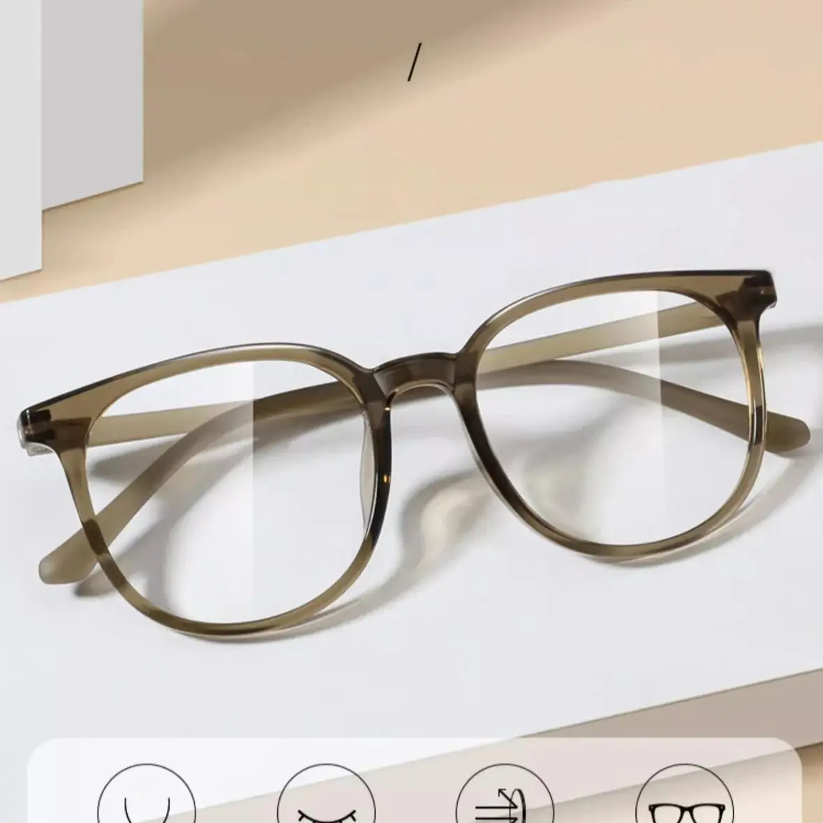 

POVICH Hot TR90 Glasses Large Eyewear Women Eyeglass Frame Myopia Reading Prescription Optical Anti Reflective Anti Blue Light