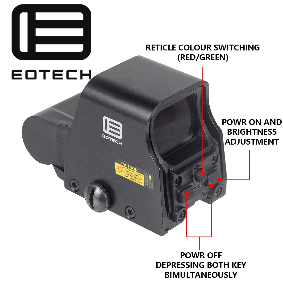Eotech 551 552 553 558 Holographic Sight Red Green Dot Sight Hunting Reflex Riflescopes Airsoft Scope Collimator 20mm Rail - view 2