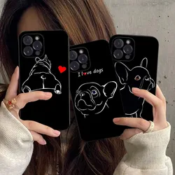 French Bulldog Phone Case For iPhone 14 11 12 13 Mini Pro XS Max Cover 6 7 8 Plus X XR SE 2020 Funda Shell