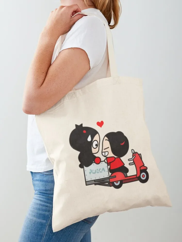 

Pucca X Garu (Scooter) Tote Bag women bag ecological bags tote bags aesthetic