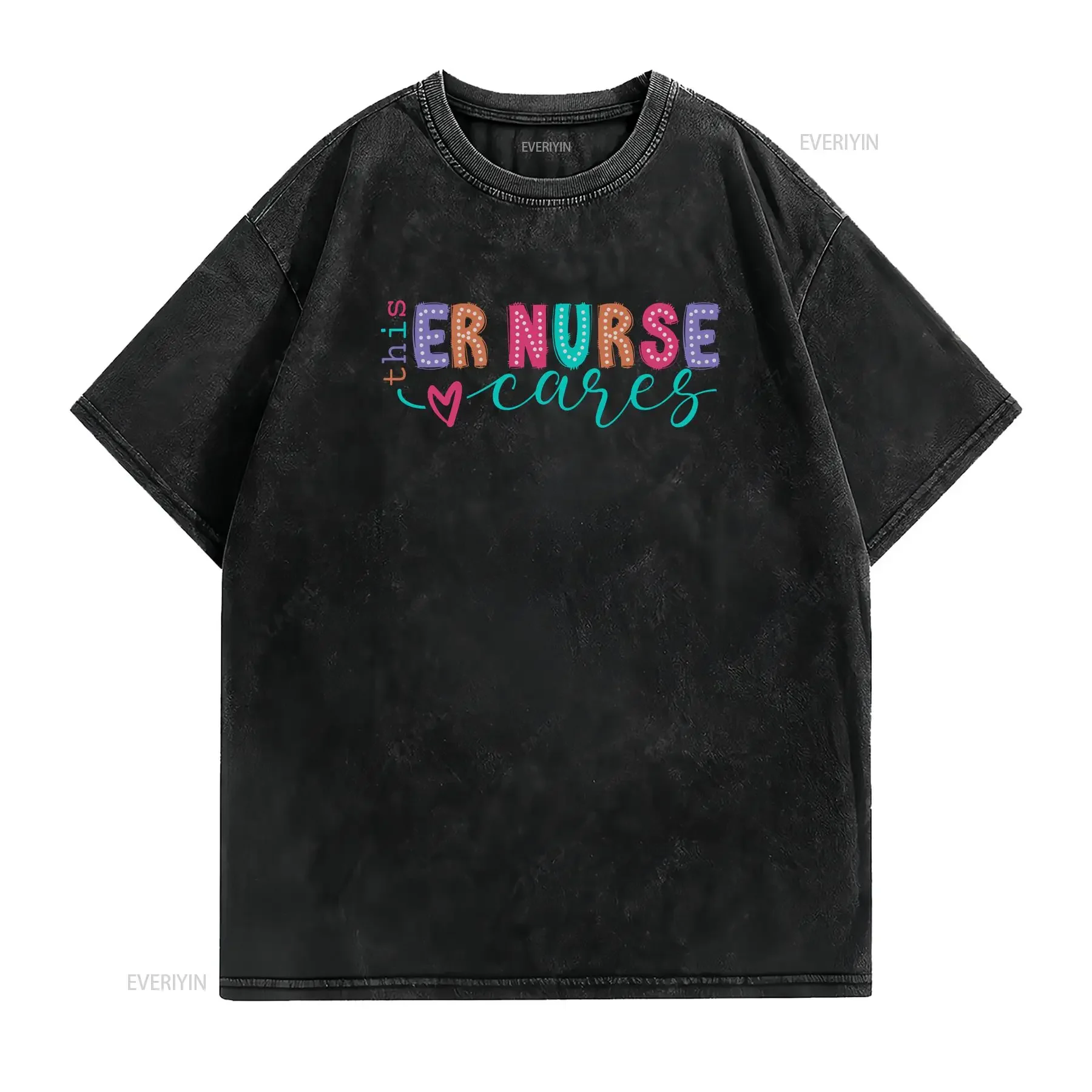 ER Dept Nurse T Shirt Colorful Emergency Department Room rn Appreciation ED Nursing for Nurses vintage Washed streetwear