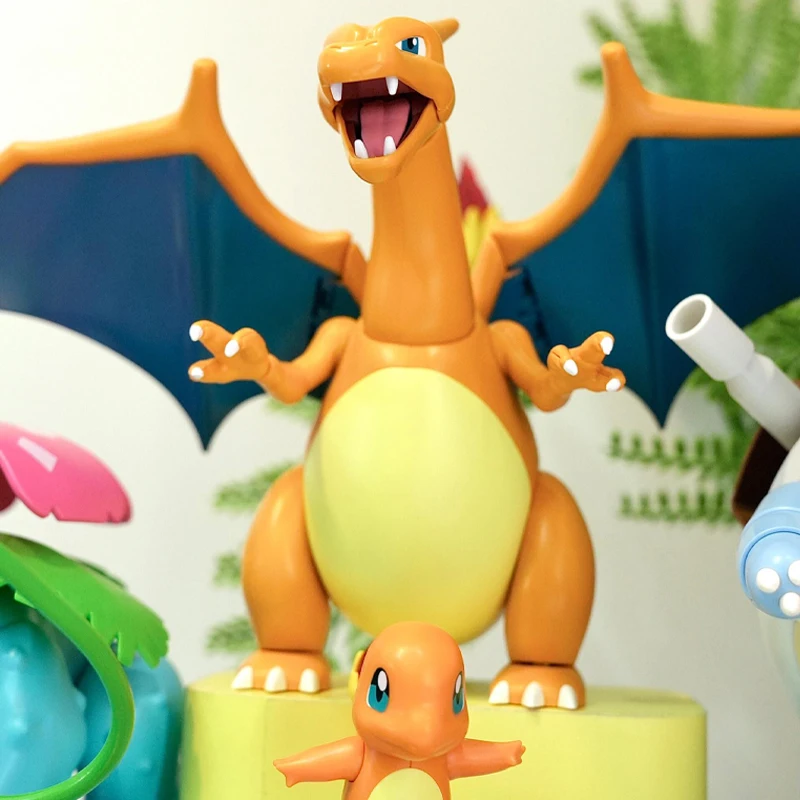 行こう！ ポケモンビルディングブロックピカチュウヒトカゲフシギダネゼニガメミュウツー組立置物おもちゃ子供の誕生日ギフト