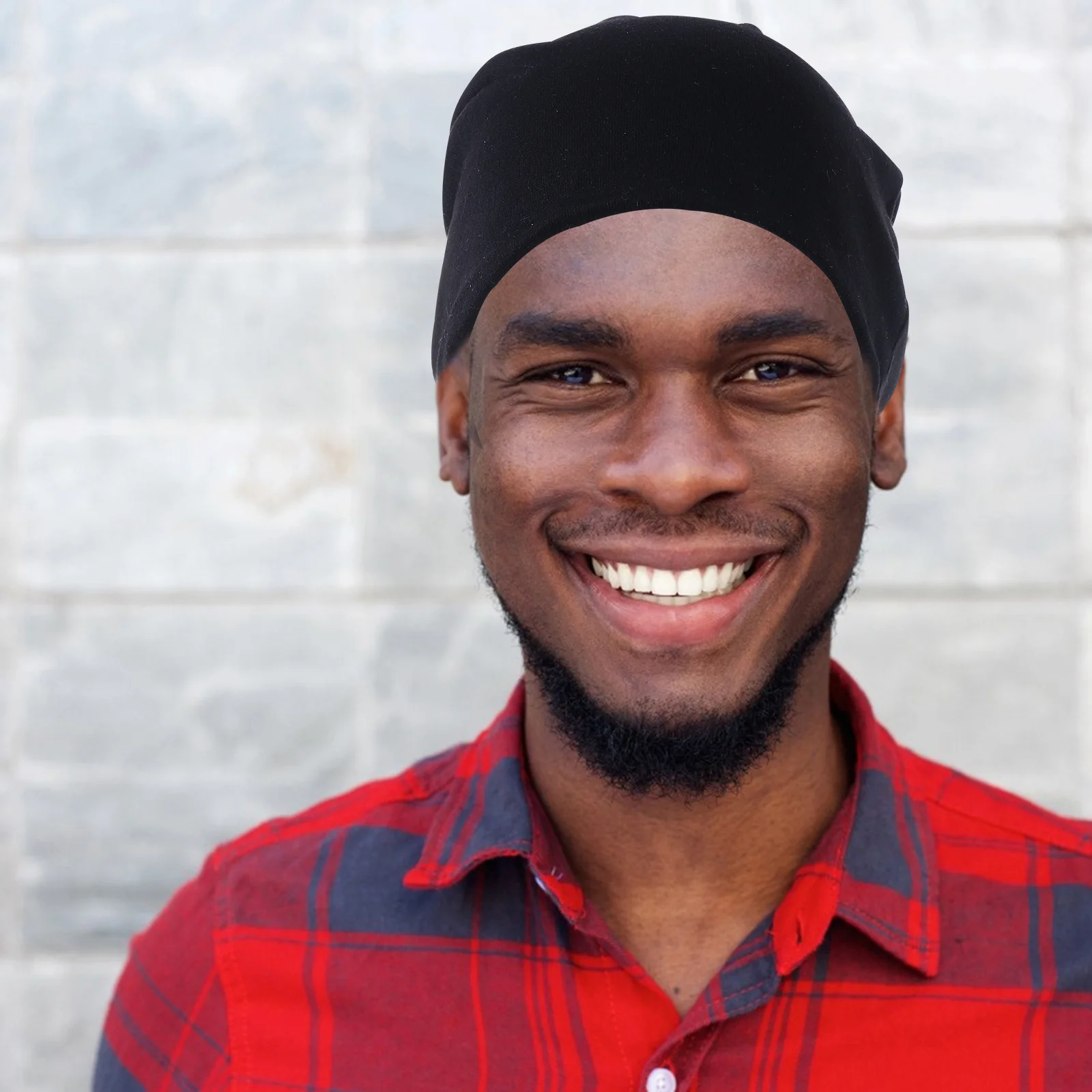 

1pc Cotton Knit Winter Hat Solid Color Warm Headwear For Outdoor Riding Turbano Style Cap Versatile Sleeve Hat