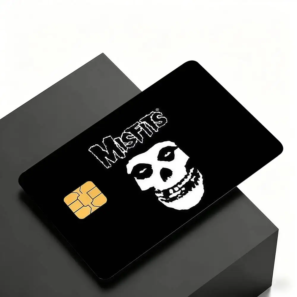 Rock Band M-Misfits Credit Skin Cover Card Stickers 4PCS Film Bus Pass Front Decoration Bank Debit Waterproof