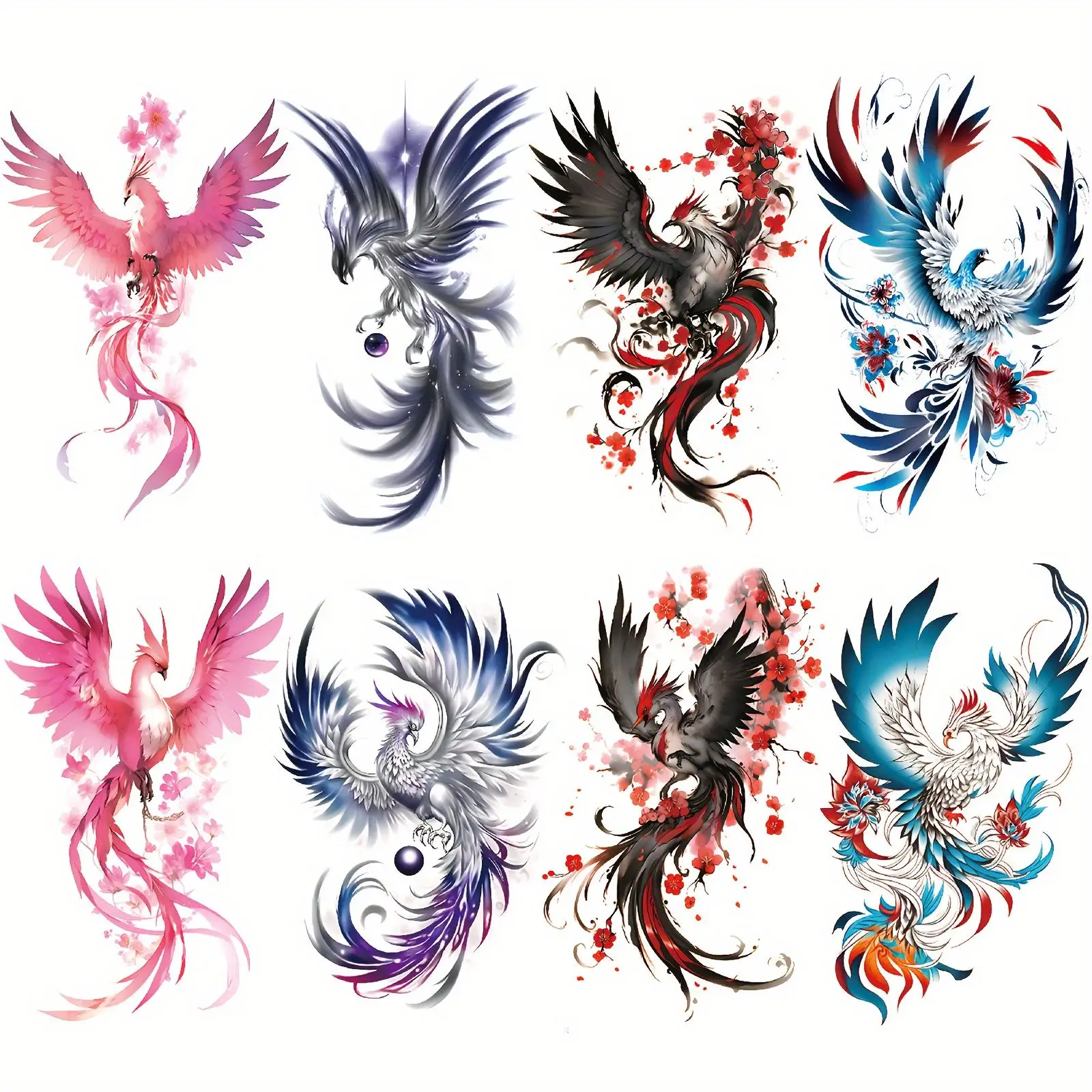 

Temporary Tattoos for Men Women,Waterproof Tattoo Stickers,Long-Lasting,Fake Tattoo,Phoenix Flash Tattoo Stickers