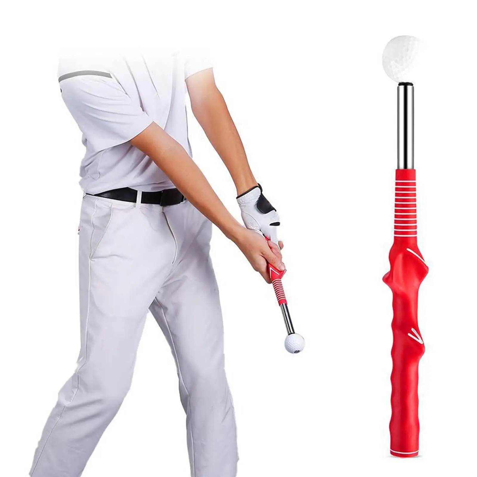 Telescopic Golf Swing Trainer Sturdy Practice Stick for Exercise Beginner