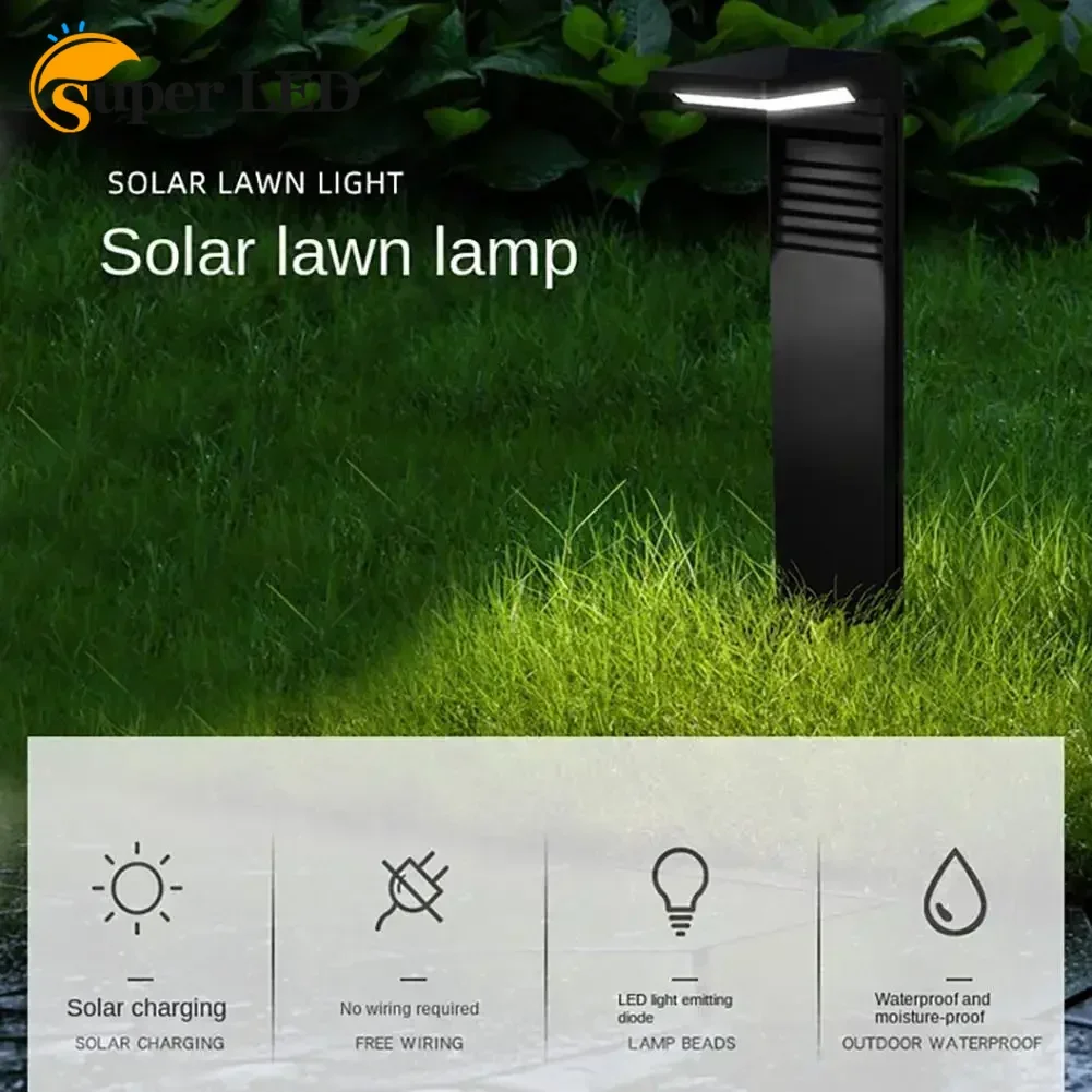 

Solar Garden Lights Outdoor Solar Lawn Lights Waterproof LED Light Decoration Pathway Landscape Bollard for Yard Walkway 2200mAh