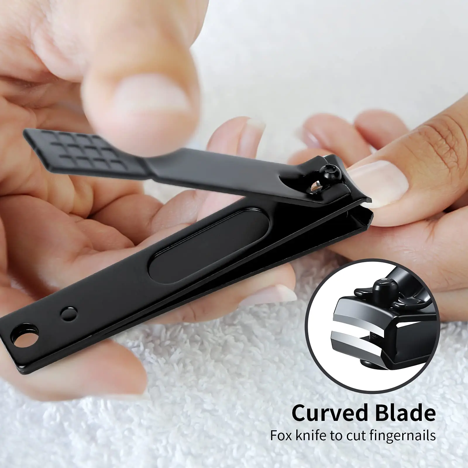 

Набор кусачек для ногтей, острые кусачки для ногтей из нержавеющей стали и кусачки для ногтей на ногах, черные кусачки для ногтей, большие и маленькие